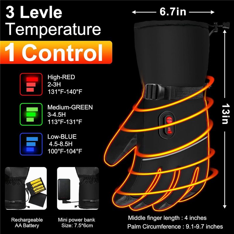A07T: guantes eléctricos con c - Hand Warmer Electric reseña y precio