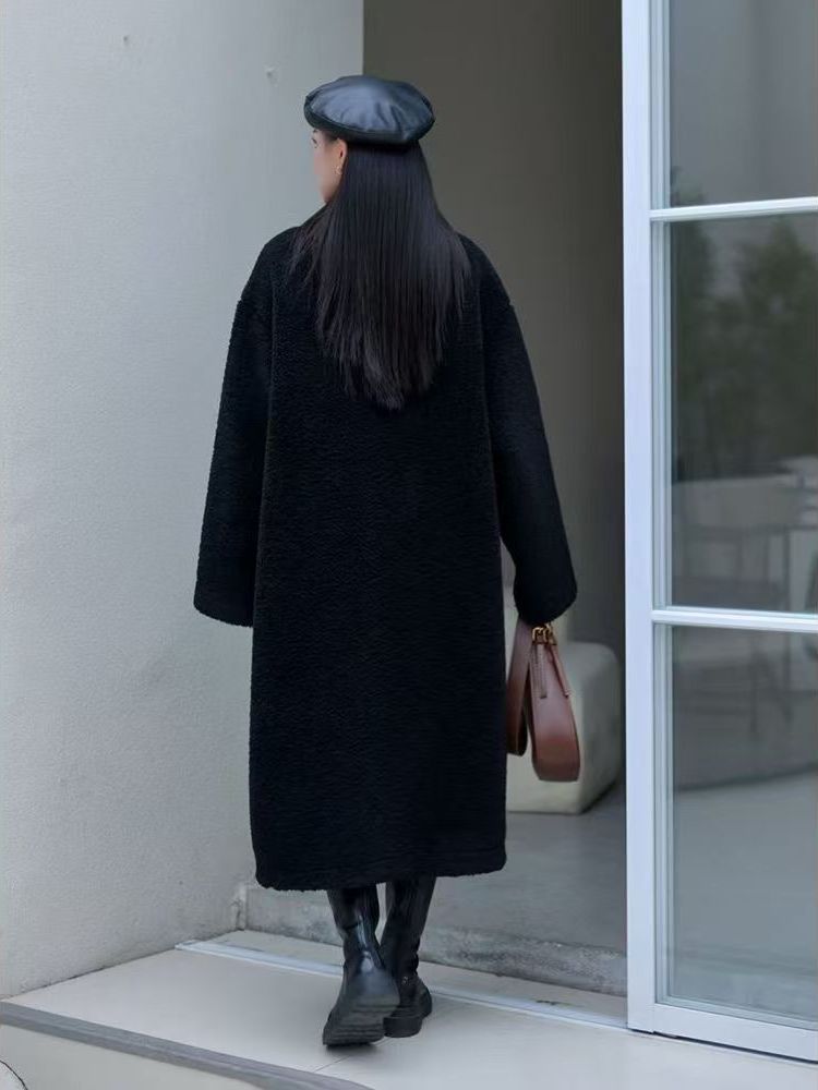 Chaqueta larga de piel de cord - Wool Coat Peacoat reseña y precio