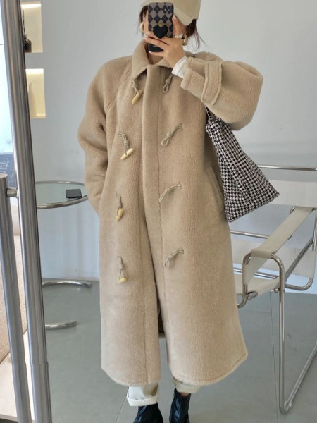 Abrigo largo de piel de corder - Wool Coat Peacoat reseña y precio